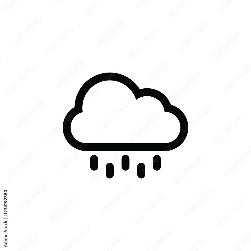 Rain clouds icons. Vector illustration Rain clouds icons. Vector illustration