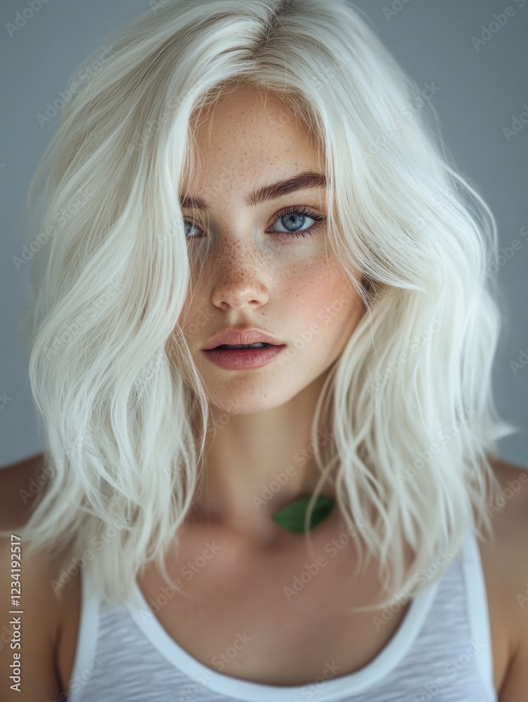 Fototapeta premium Old woman with white hair