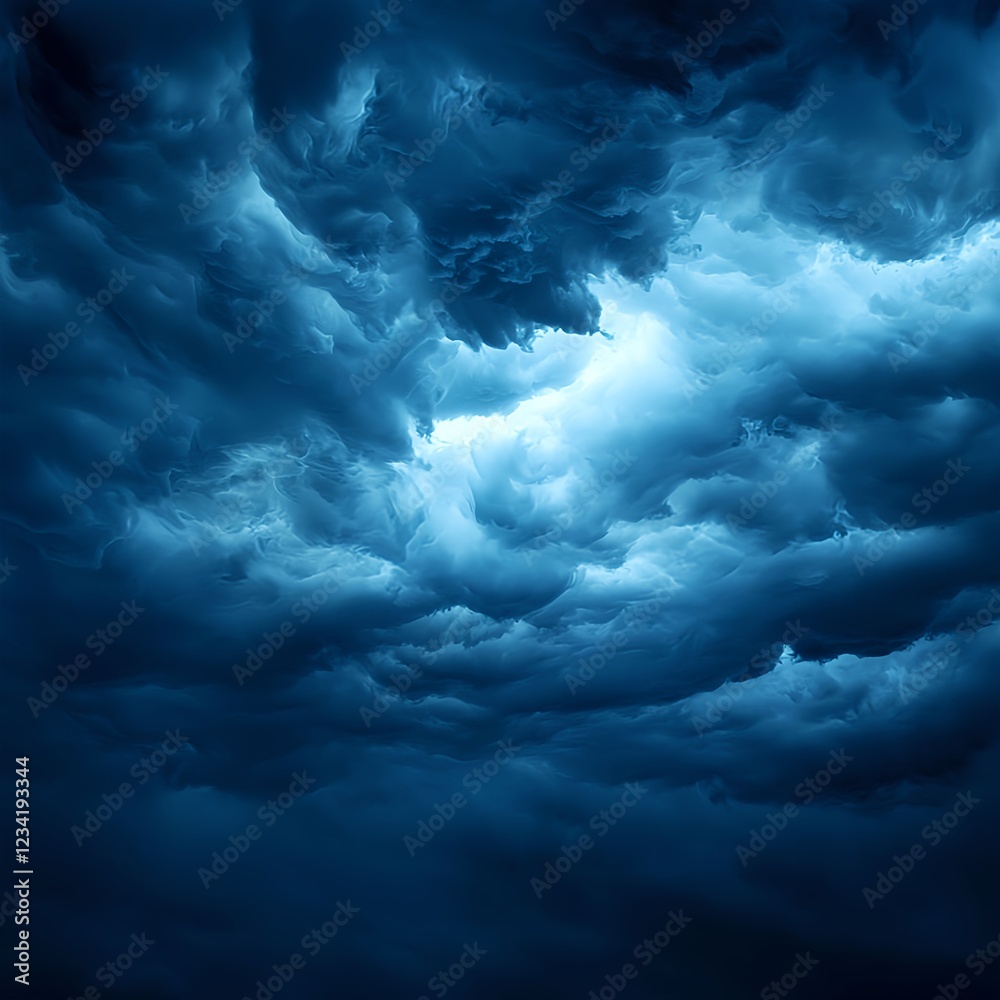Naklejka premium Dark Blue Storm Cloudscape