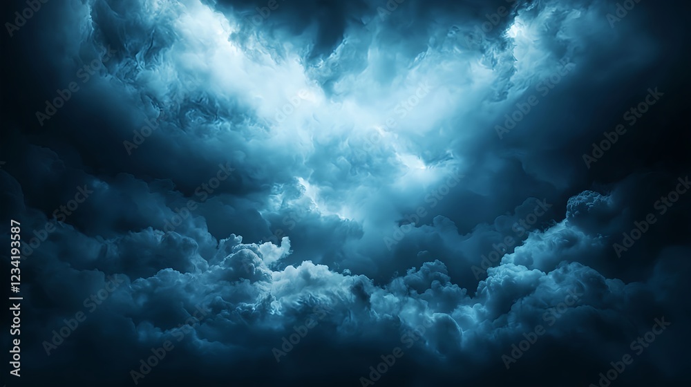 Obraz premium Dark Blue Storm Cloudscape