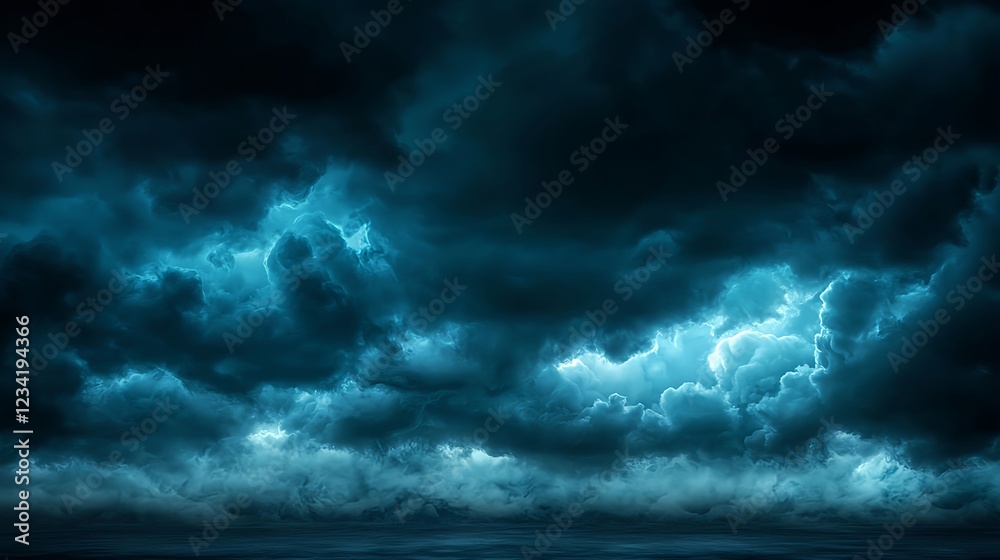 Obraz premium Dark Blue Stormy Cloudscape