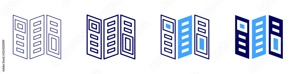 Stationery journal icon in 4 different styles. Thin Line, Line, Bold, and Bold Line. Duotone style. Editable stroke Stationery journal icon in 4 different styles. Thin Line, Line, Bold, and Bold Line. Duotone style. Editable stroke