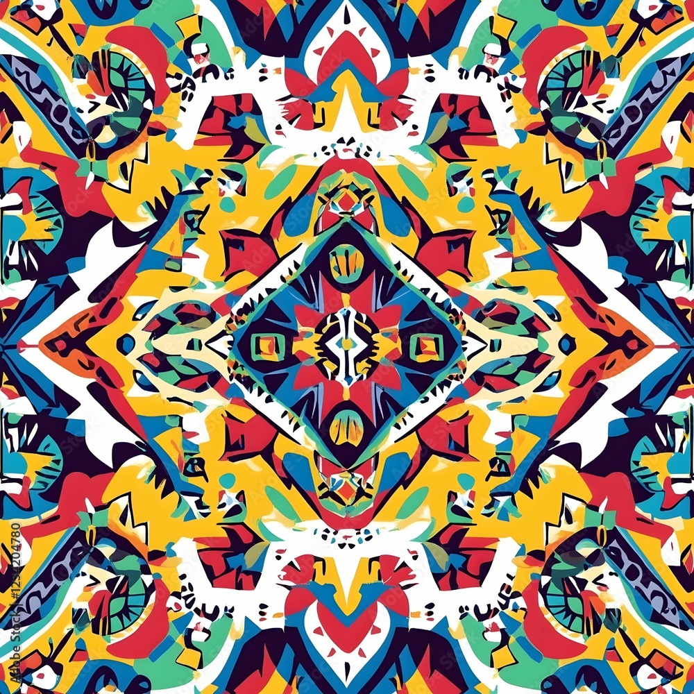 Obraz premium Ikat affrican fabric pattern