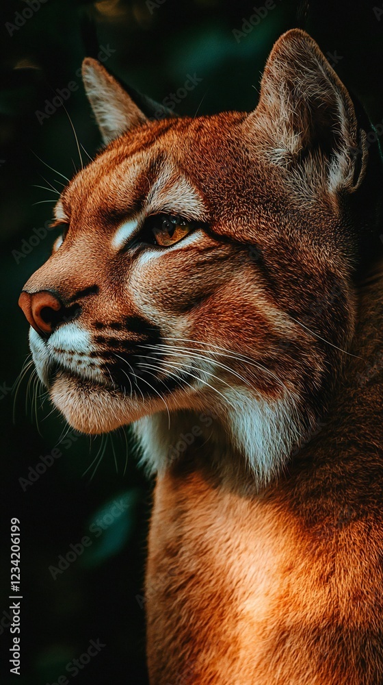 Obraz premium HD Phone Wallpaper Majestic Bobcat Portrait Wildcat Close up Orange Fur Intense Gaze