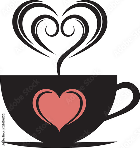 coffee cup with heart
