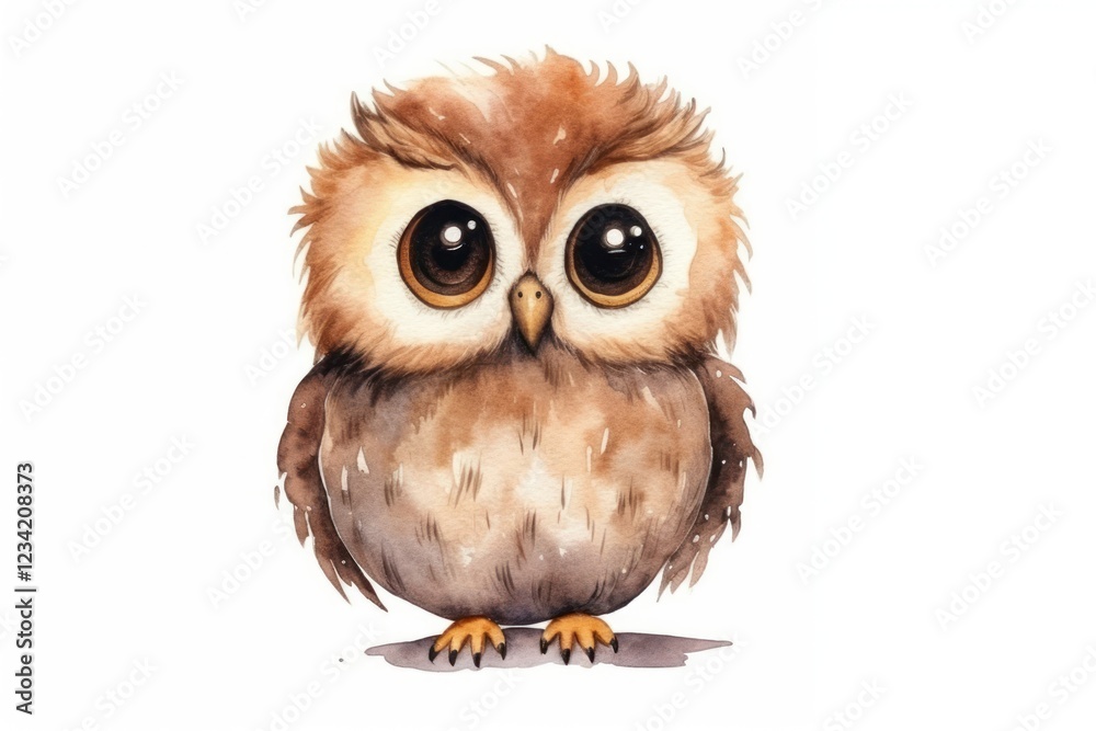 Naklejka premium Owl cartoon animal bird.