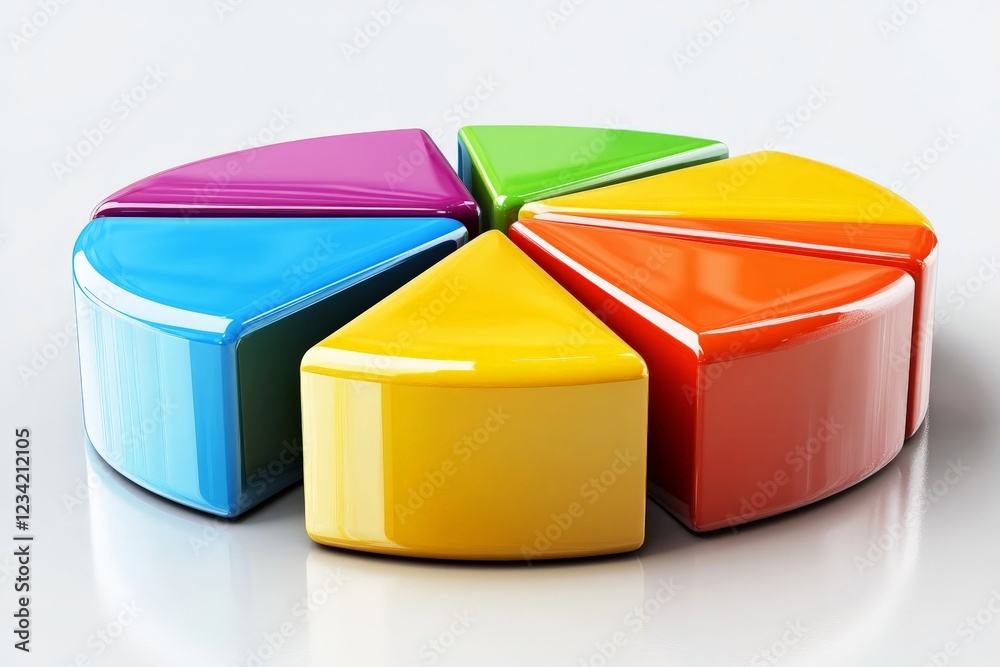 Colorful geometric shapes arranged in a circular pattern on a reflective surface, showcasing creativity and design Colorful geometric shapes arranged in a circular pattern on a reflective surface, showcasing creativity and design