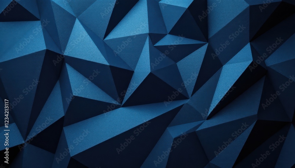 Geometric blue abstract background with triangular patterns