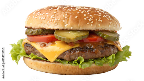 hamburger on a white background