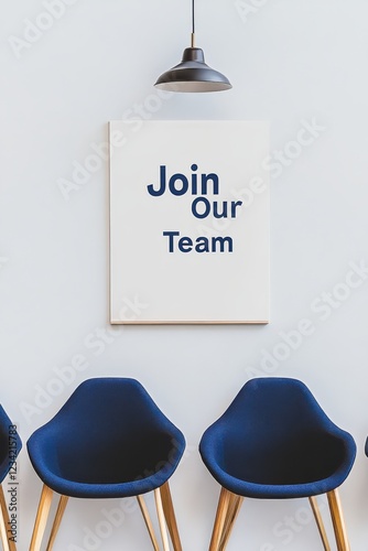 Modern recruitment poster mockup with 
