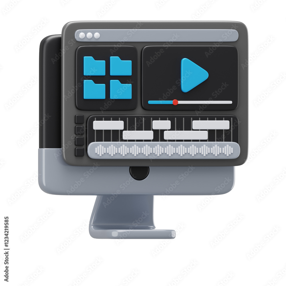Content Creator equipment 3D Illustrations Content Creator equipment 3D Illustrations