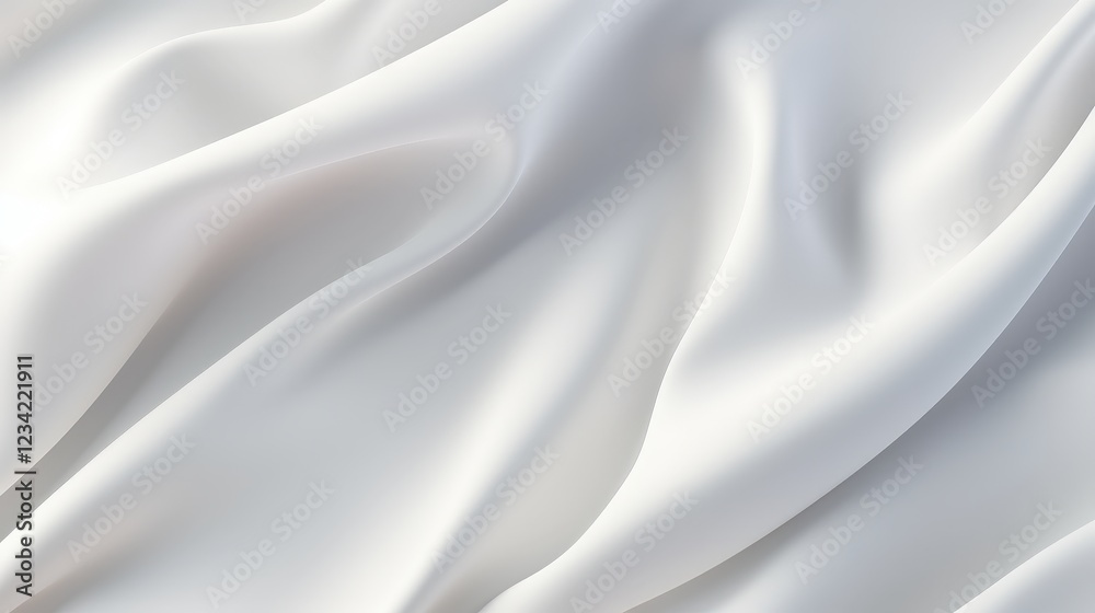 Fototapeta premium Abstract Composition of Soft White Fabric Texture with Gentle Drapes and Fluid Movement Perfect for Backgrounds and Creative Design Applications