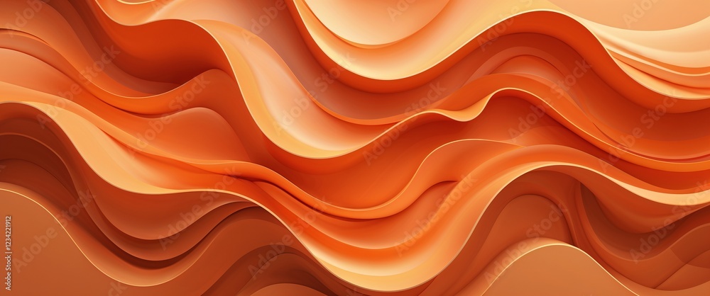 Obraz premium Orange wavy smooth background