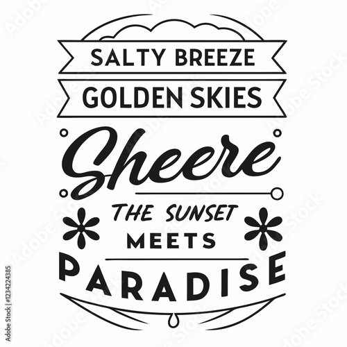 summer sunsets typography t-shirt design