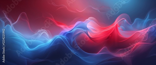Red and blue misty glowing gradient with smooth silky soft texture 