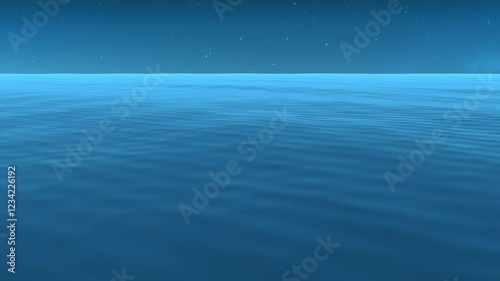 This is a video of a calm sea under the night sky.