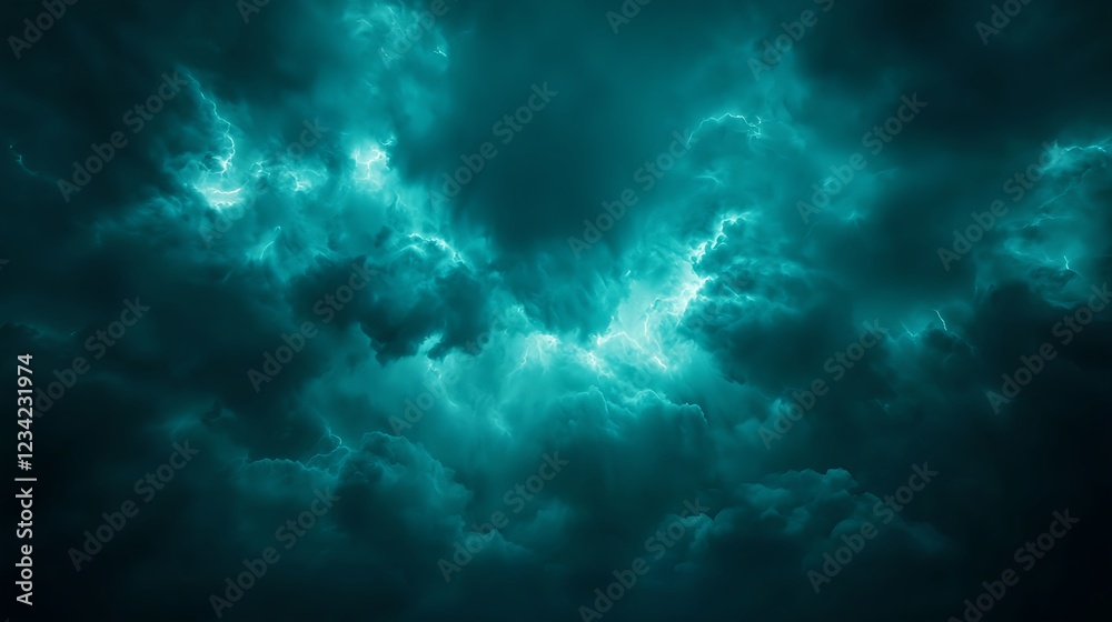 Dark Teal Storm Clouds at Night Dark Teal Storm Clouds at Night