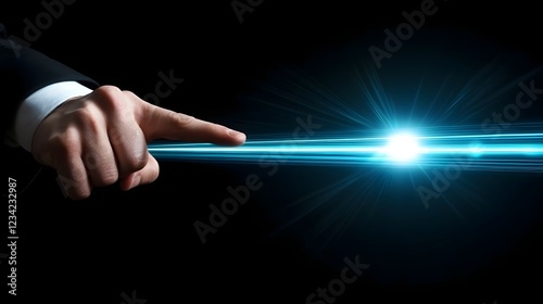 Professional Pointing at Increasing Virtual Business Graph Futuristic Progress Concept