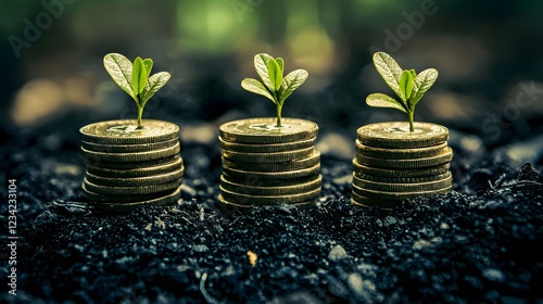 Flourishing Financial Future:Digital Business Analysis with Upward Trajectory Towards 2025 Entrepreneur Concept