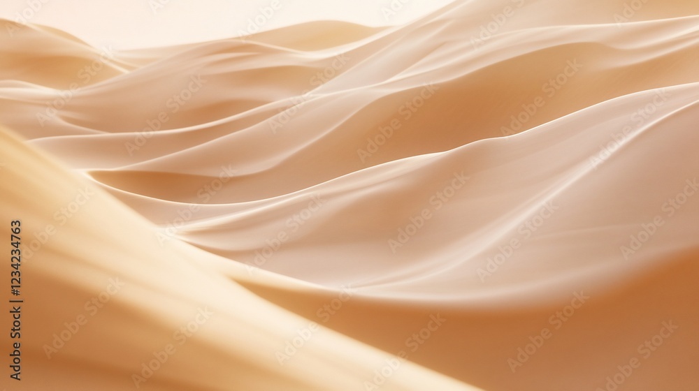 Obraz premium Abstract Smooth Beige Sand Dune Waves Soft Subtle Light Minimalist Background Texture