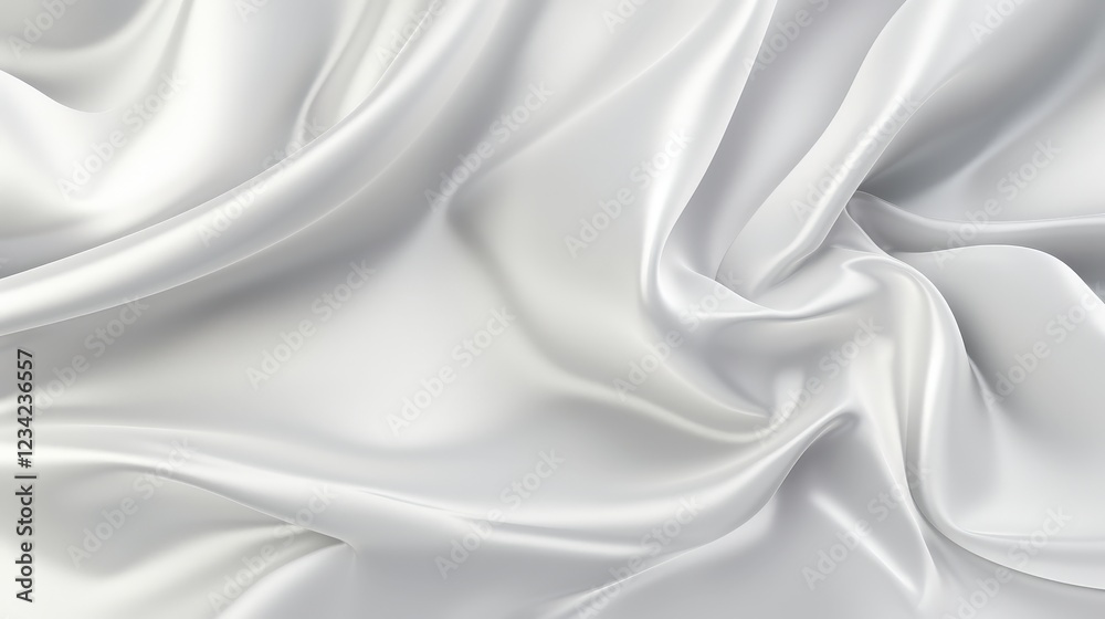 Fototapeta premium Luxurious White and Gray Satin Texture, Ideal for Backgrounds, Drapery, Fashion, and Elegant Designs for Creative Projects and Graphic Use