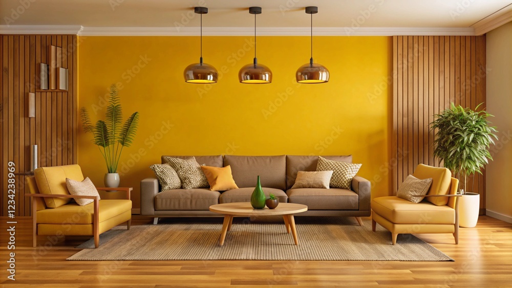 Fototapeta premium Modern Interior Living Room with Stylish Decor