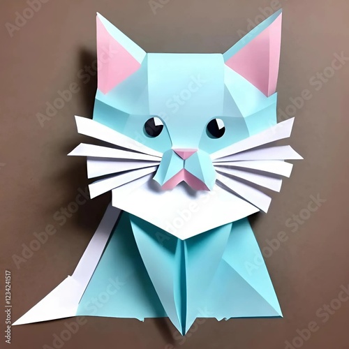 origami bird on a white background