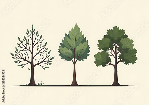 vectors set used mathematics representing trees geometrically always photo