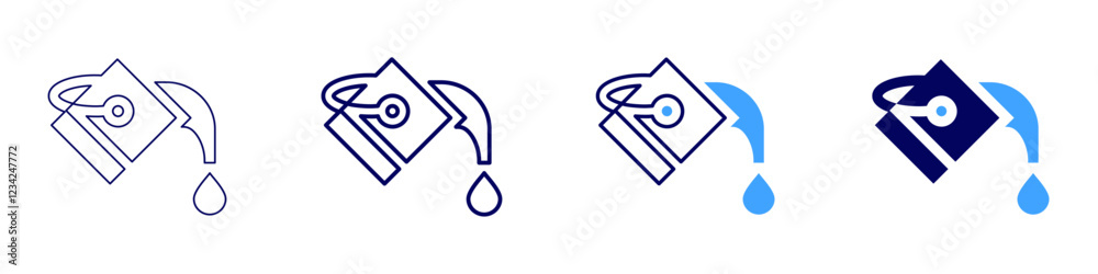 Bucket icon in 4 different styles. Thin Line, Line, Bold, and Bold Line. Duotone style. Editable stroke Bucket icon in 4 different styles. Thin Line, Line, Bold, and Bold Line. Duotone style. Editable stroke