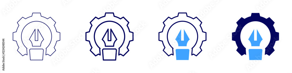 Pen icon in 4 different styles. Thin Line, Line, Bold, and Bold Line. Duotone style. Editable stroke Pen icon in 4 different styles. Thin Line, Line, Bold, and Bold Line. Duotone style. Editable stroke