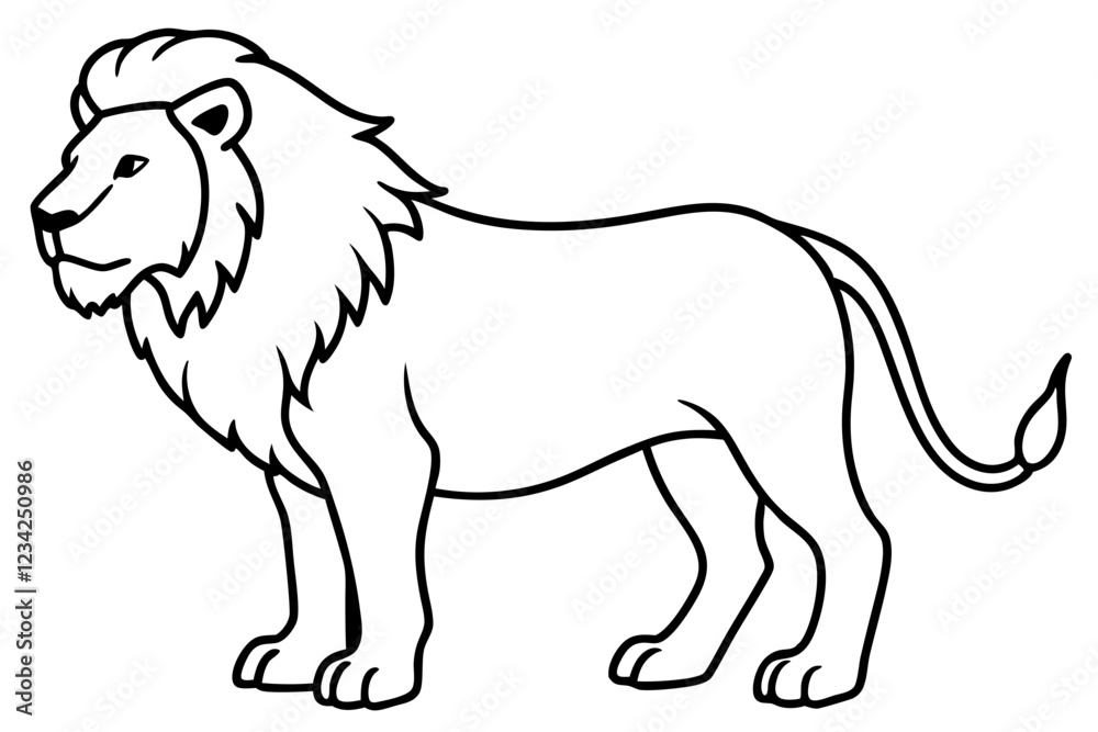 Lion Outline Elegant Vector Illustration Lion Outline Elegant Vector Illustration