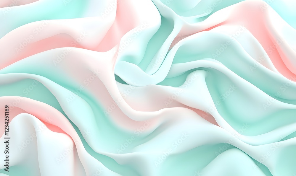 Obraz premium Pastel fabric swirls, soft texture background, design element