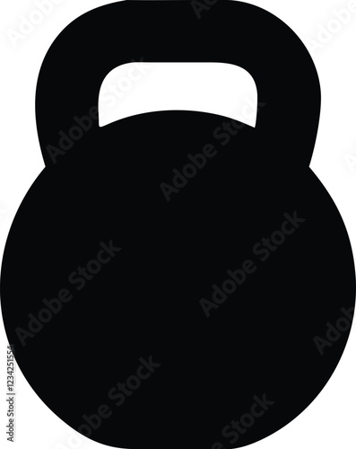 Kettlebell icon. Weight icon, training equipment flat vector icon for exercise