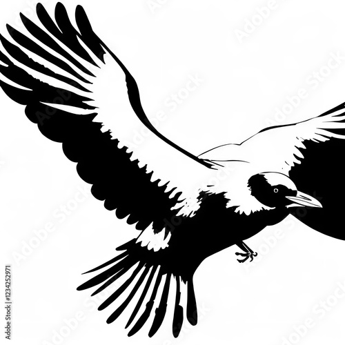 eagle with wings with white background;