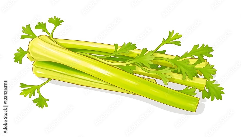 Fototapeta premium Celery on White Background
