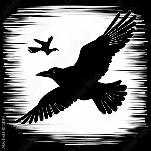 silhouette of a eagle
