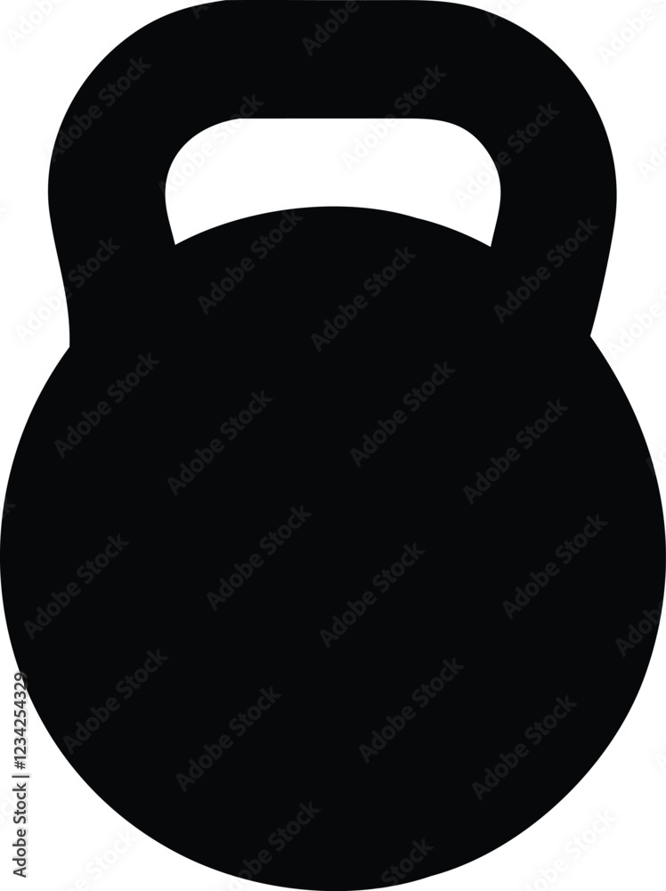 Fototapeta premium Kettlebell icon. Weight icon, training equipment flat vector icon for exercise