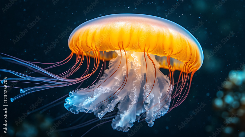 jelly fish in the water close-up jelly fish in the water close-up