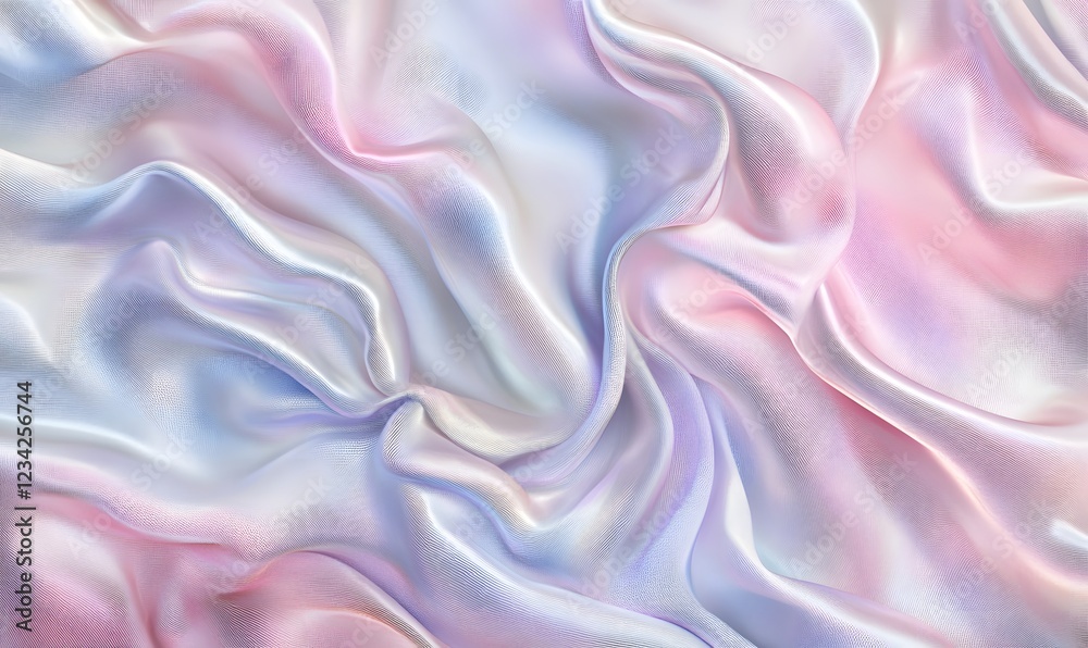 Fototapeta premium Pastel silk fabric texture, soft folds, abstract background, design element
