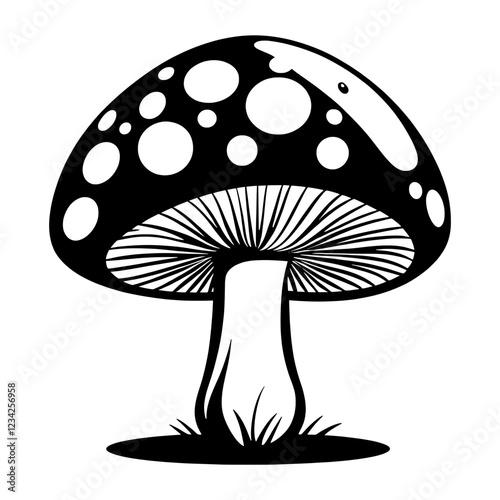 Spotted Mushroom Vector