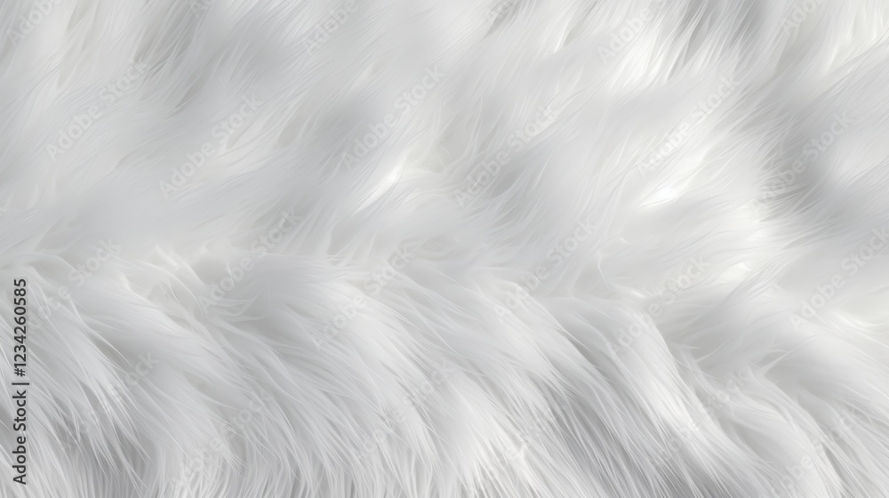 Obraz premium Soft White Fur Texture Close Up for Background, Design, and Fabric Use, Ideal for Cozy and Elegant Themes in Various Creative Projects