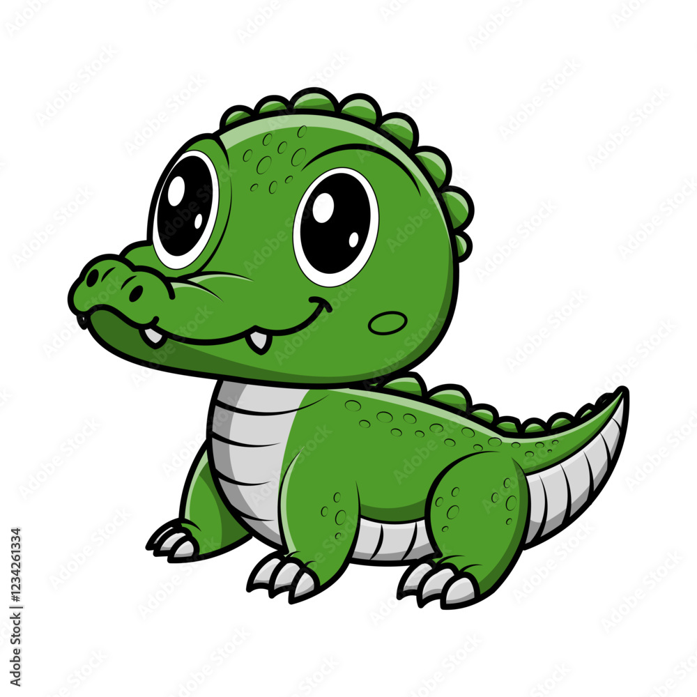 Obraz premium a illustration of cute crocodille
