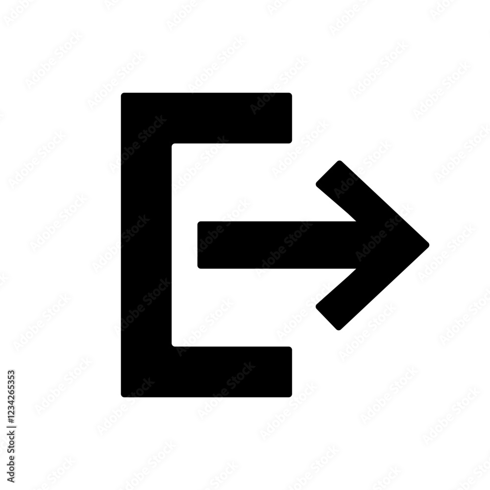 exit icon or exit symbol isolated on transparent background exit icon or exit symbol isolated on transparent background
