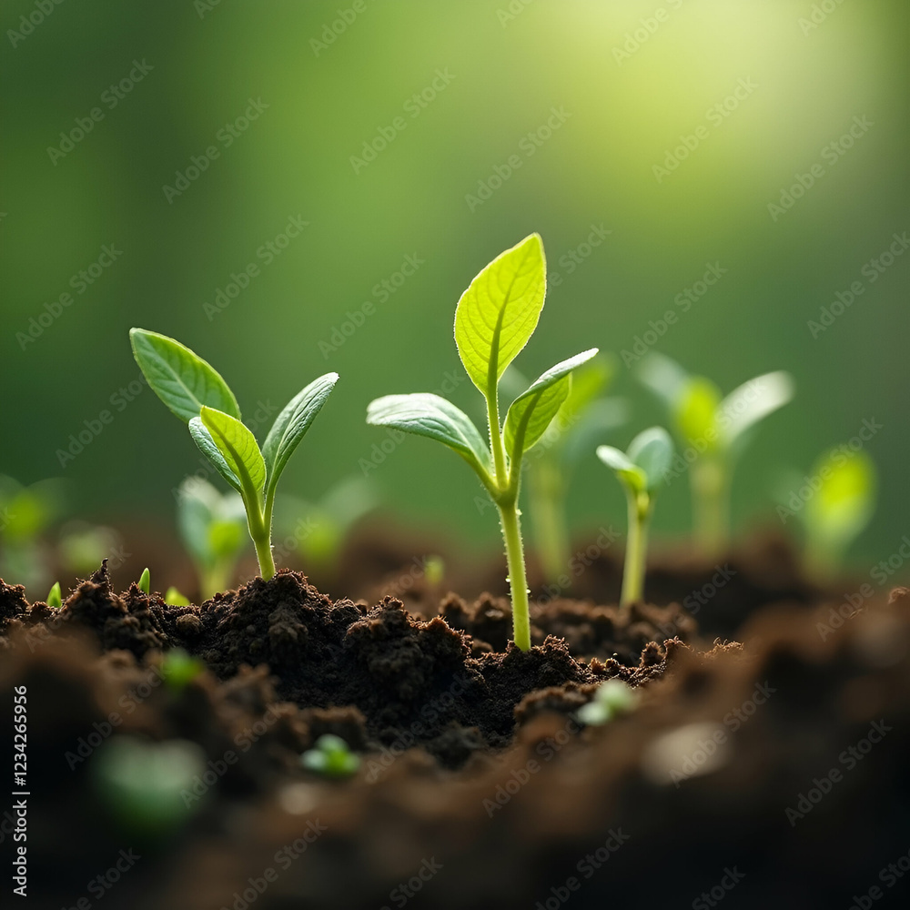 Young Seedlings Growing Towards a Green Future Young Seedlings Growing Towards a Green Future