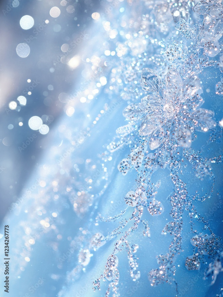 Spectacular Frozen Fairy Tale Snowflake Background Spectacular Frozen Fairy Tale Snowflake Background
