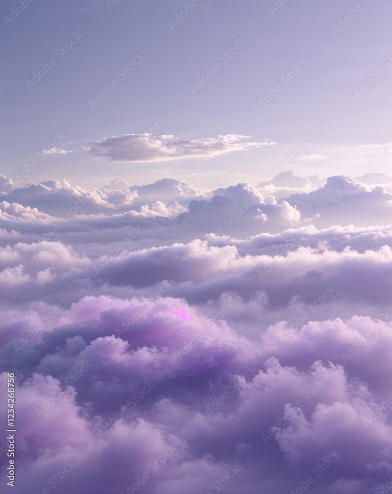 Obraz premium A hazy lavender merging into light silver cloudy mist gradient background
