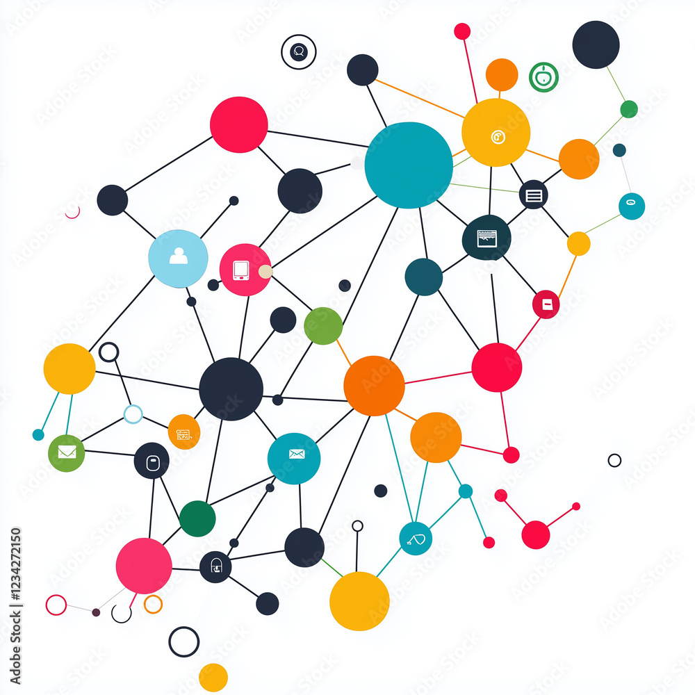 Network flat design top view theme information technology water color vivid
Network flat design top view theme information technology water color vivid