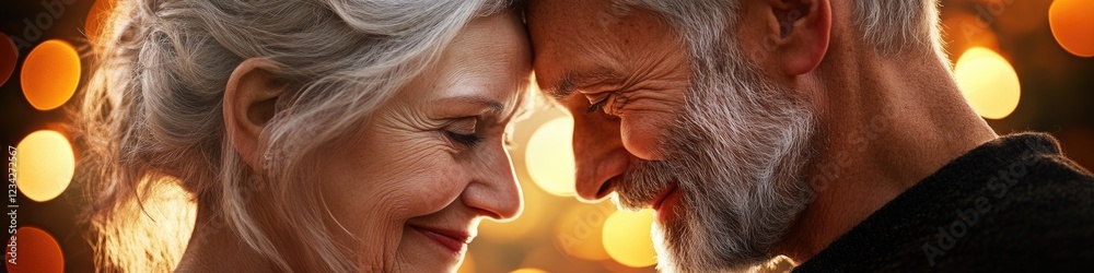 Naklejka premium A close-up shot of two people gazing into each other's eyes, conveying intimacy and connection