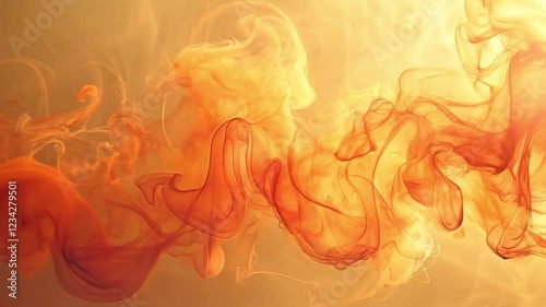 Abstract Fiery Smoke On Studio Background