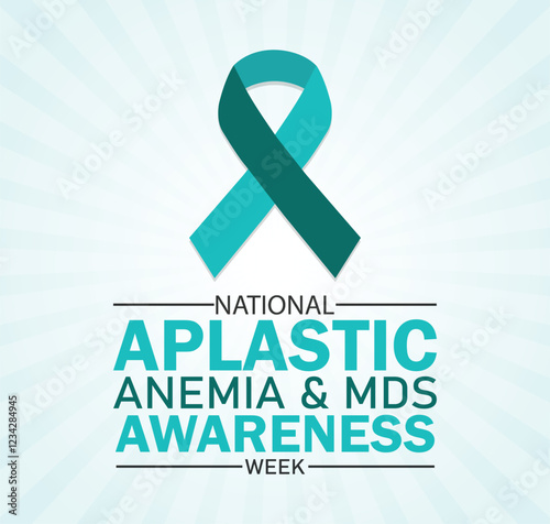 National Aplastic Anemia and MDS Awareness Week. Holiday concept. Template for background, banner, card, poster with text inscription. Vector illustration